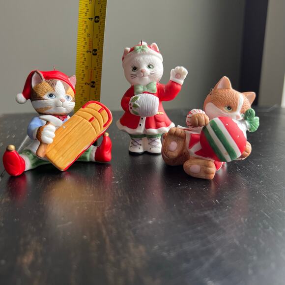 Lot of 3 Vintage 1995 BC Bronson Ceramic Kittens Ornaments - Picture 6 of 6